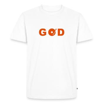 god is a dj - T-shirt Premium bio Homme - blanc - Devant - Nico (187cm)