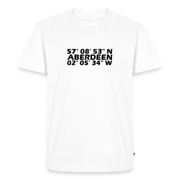 Aberdeen coordinates - Men's Premium Organic T-Shirt - white - Front - Nico (187cm)