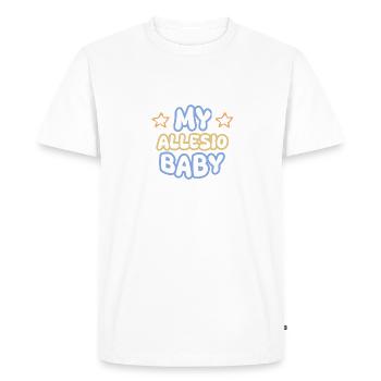 Prénom Allesio - T-shirt Premium bio Homme - blanc - Devant - Nico (187cm)