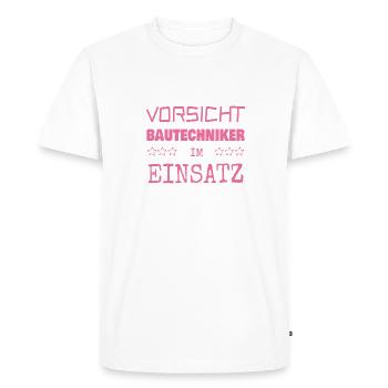 Appointment as a construction technician - Men's Premium Organic T-Shirt - white - Front - Nico (187cm)