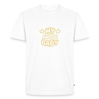 Birth of Antje - Men's Premium Organic T-Shirt - white - Front - Nico (187cm)