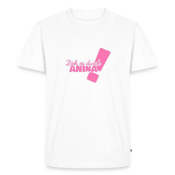Prénom Anina - T-shirt Premium bio Homme - blanc - Devant - Nico (187cm)