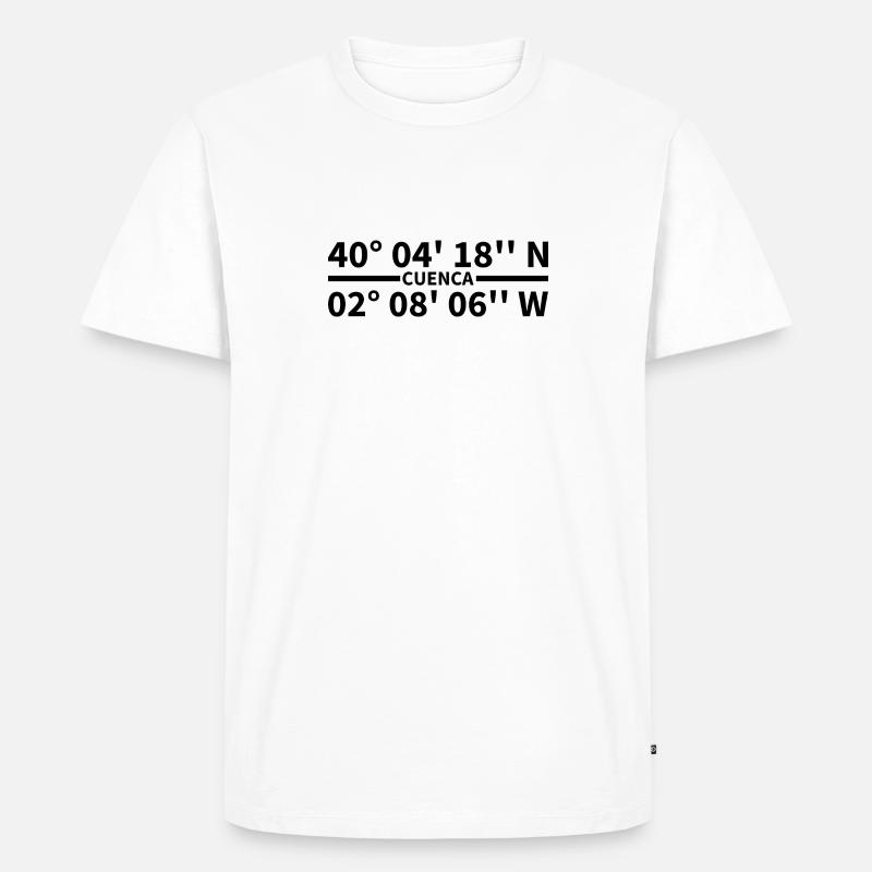 Cuenca coordinates - Men's Premium Organic T-Shirt - white