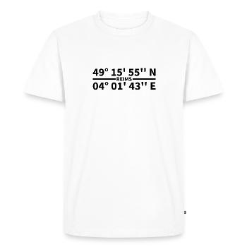 Coordonnées de Reims - T-shirt Premium bio Homme - blanc - Devant - Nico (187cm)