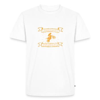 Motocross Andreas - Men's Premium Organic T-Shirt - white - Front - Nico (187cm)