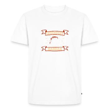 Pirate pour Damian Costume de tête de pirate - T-shirt Premium bio Homme - blanc - Devant - Nico (187cm)