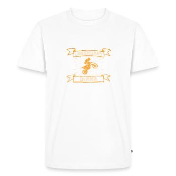 Moto Diana - T-shirt Premium bio Homme - blanc - Devant - Nico (187cm)