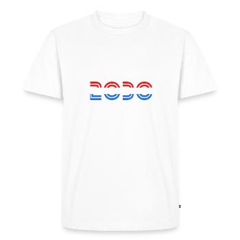 Né en 2030 - T-shirt Premium bio Homme - blanc - Devant - Nico (187cm)