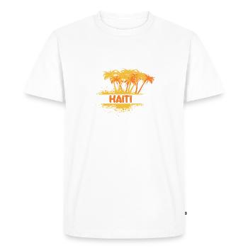 Haïti - T-shirt Premium bio Homme - blanc - Devant - Nico (187cm)