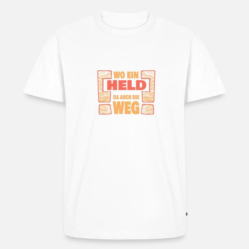 Spruch Held heldenhaft - Männer Premium Bio T-Shirt - undefined