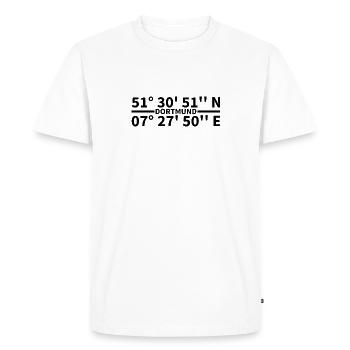 Dortmund Coordinates - Men's Premium Organic T-Shirt - white - Front - Nico (187cm)