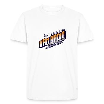 Ham Radio Operator Amateur Radio Radio Operator Gift - Men's Premium Organic T-Shirt - white - Front - Nico (187cm)