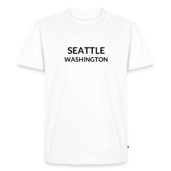 Seattle, Washington, États-Unis - T-shirt Premium bio Homme - blanc - Devant - Nico (187cm)