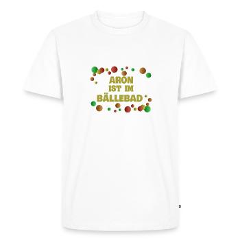 Boules Aron - T-shirt Premium bio Homme - blanc - Devant - Nico (187cm)