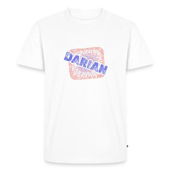 Colleague Darian - Men's Premium Organic T-Shirt - white - Front - Nico (187cm)
