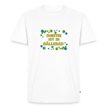 Balls Dimitri - Men's Premium Organic T-Shirt - white - Front - Nico (187cm)
