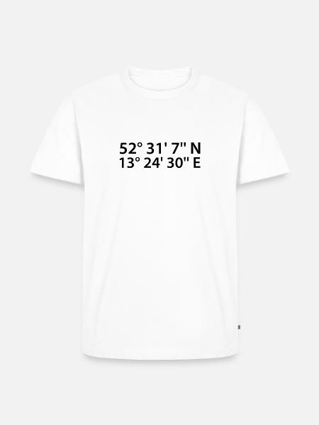 Berlin Coordinates - Men's Premium Organic T-Shirt - white