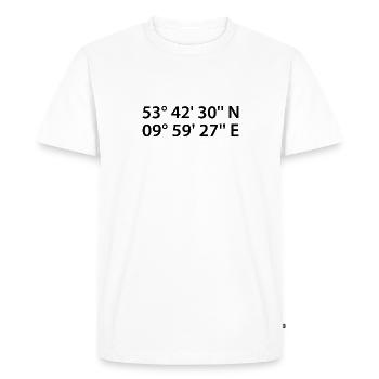 Coordonnées Norderstedt - T-shirt Premium bio Homme - blanc - Devant - Nico (187cm)