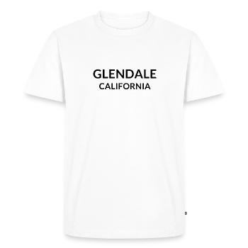 Glendale, California, USA - Men's Premium Organic T-Shirt - white - Front - Nico (187cm)