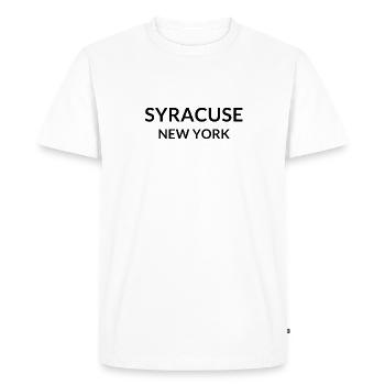 Syracuse, New York, USA - Men's Premium Organic T-Shirt - white - Front - Nico (187cm)