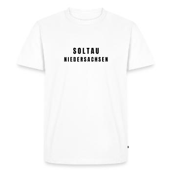 Soltau, Lower Saxony - Men's Premium Organic T-Shirt - white - Front - Nico (187cm)