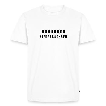 Nordhorn, Basse-Saxe - T-shirt Premium bio Homme - blanc - Devant - Nico (187cm)