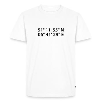 Coordonnées neuss - T-shirt Premium bio Homme - blanc - Devant - Nico (187cm)