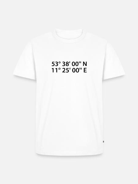 Schwerin coordinates - Men's Premium Organic T-Shirt - white