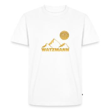 Watzmann comme une montagne - T-shirt Premium bio Homme - blanc - Devant - Nico (187cm)