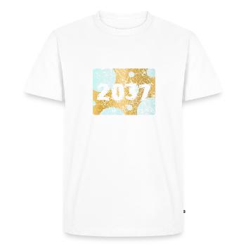 Number 2037 - Men's Premium Organic T-Shirt - white - Front - Nico (187cm)