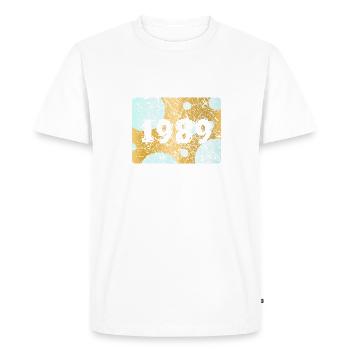1989 1989 - Men's Premium Organic T-Shirt - white - Front - Nico (187cm)