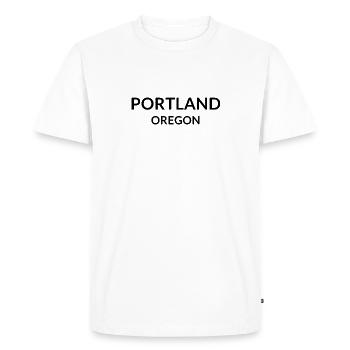 Portland, Oregon, États-Unis - T-shirt Premium bio Homme - blanc - Devant - Nico (187cm)
