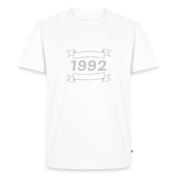 1992 - Men's Premium Organic T-Shirt - white - Front - Nico (187cm)