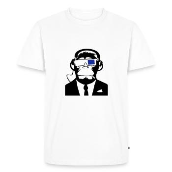 3D Ape Monkey Monkey Electroclub Headphones - Men's Premium Organic T-Shirt - white - Front - Nico (187cm)