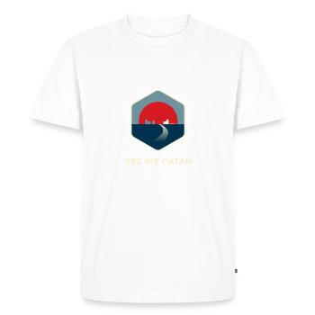Yes We Catan - Men's Premium Organic T-Shirt - white - Front - Nico (187cm)