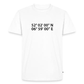 Coordonnées de Leverkusen - T-shirt Premium bio Homme - blanc - Devant - Nico (187cm)