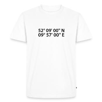 Coordonnées de Hildesheim - T-shirt Premium bio Homme - blanc - Devant - Nico (187cm)