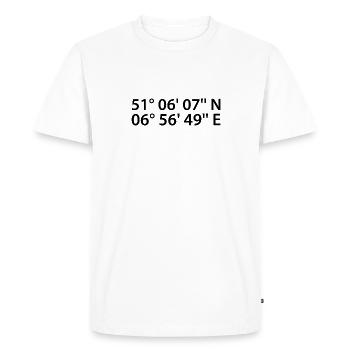 Coordonnées de Langenfeld (Rhénanie) - T-shirt Premium bio Homme - blanc - Devant - Nico (187cm)