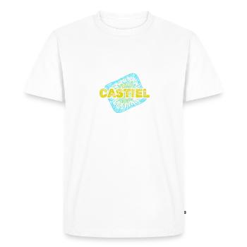 Castiel de chaîne - T-shirt Premium bio Homme - blanc - Devant - Nico (187cm)