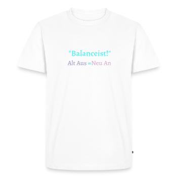 Équilibriste #1Neu 3 - T-shirt Premium bio Homme - blanc - Devant - Nico (187cm)