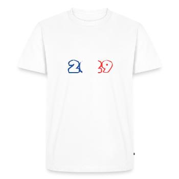 en 2029 - T-shirt Premium bio Homme - blanc - Devant - Nico (187cm)