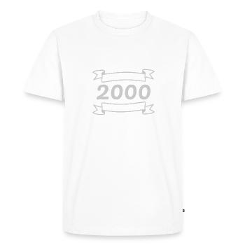 2000 2000 - T-shirt Premium bio Homme - blanc - Devant - Nico (187cm)