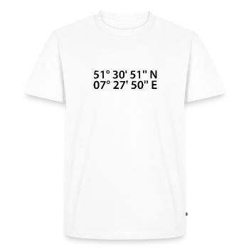 Dortmund Coordinates - Men's Premium Organic T-Shirt - white - Front - Nico (187cm)