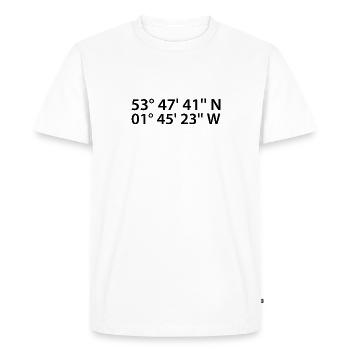 Coordonnées de Bradford - T-shirt Premium bio Homme - blanc - Devant - Nico (187cm)