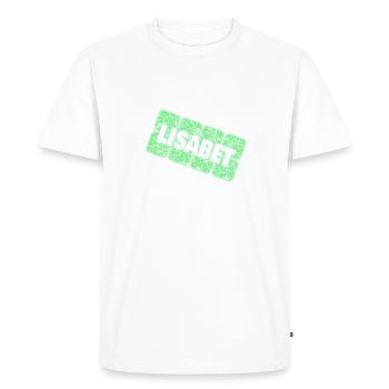 Mother Infant First name Lisabet - Men's Premium Organic T-Shirt - white - Front - Nico (187cm)