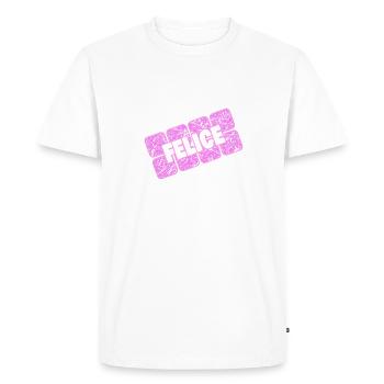 Felice de la Saint-Valentin - T-shirt Premium bio Homme - blanc - Devant - Nico (187cm)