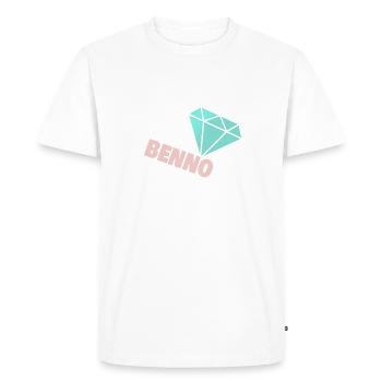 Benno : Edel - T-shirt Premium bio Homme - blanc - Devant - Nico (187cm)