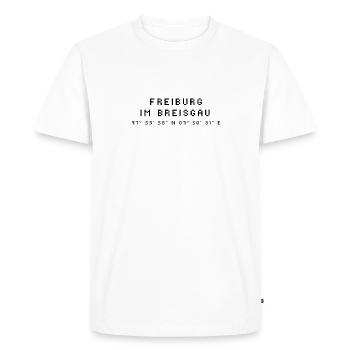 Freiburg im Breisgau coordinates - Men's Premium Organic T-Shirt - white - Front - Nico (187cm)