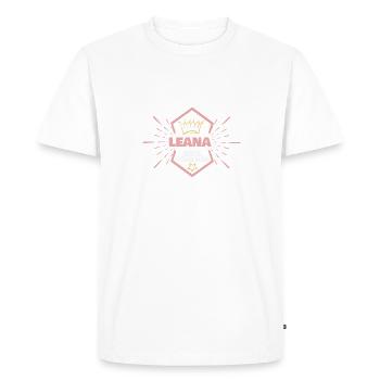 Prénom Leana - T-shirt Premium bio Homme - blanc - Devant - Nico (187cm)