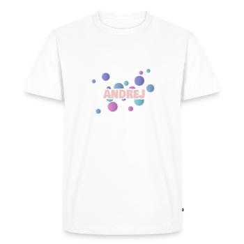 Andrej - Men's Premium Organic T-Shirt - white - Front - Nico (187cm)
